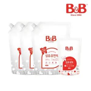비앤비 유아 섬유유연제 베르가못향 1500ml 리필형 3입+증정품