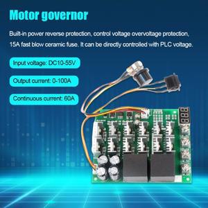 DC10V-55V DC Motor Speed Controller Digital Display 60A Variable Voltage Controller Module 100A Max