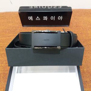 [행복한백화점][에스콰이아]남성 자동 기본 소가죽 밸트 허리 43인치 선물용 ECBSBA303