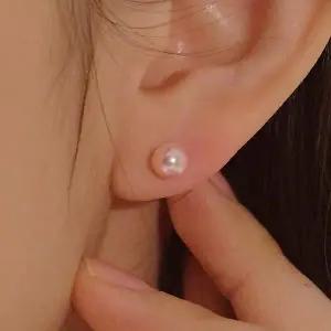 [더블유비엘]wbL 14k 골드필드 포미 컬러 스왈 진주 귀걸이 (2size) W