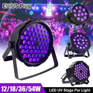 D2 LED 무대 파 조명 바이올렛 DJ 디스코 UV 블랙 라이트 사운드 활성화 원격 DMX 제어 크리스마스 파티