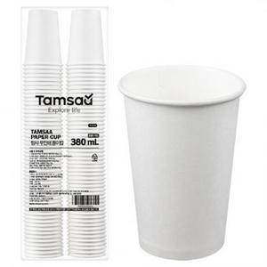 탐사 고평량 종이컵 무인쇄 380ml, 100개입, 1개 one option