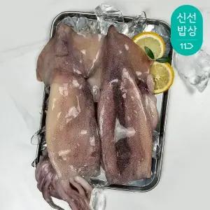 [품질보장] 청년 손질 통 오징어 260X5팩 (총 10미) 2마리씩 소포장