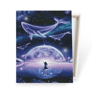 보석 십자수 캔버스형 신비한 바다고래 40X50 (WFHYLBR)