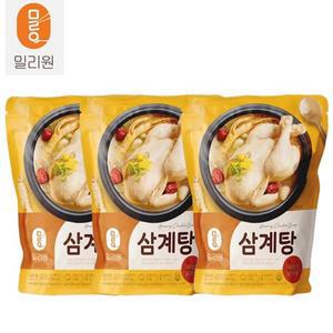 [밀리원] 유황 먹여키운 삼계탕 800g x 3개