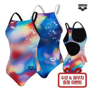 ARENA 아레나 여자 실내 수영복 원피스 A4BL1CO03 수모 파우치 증정