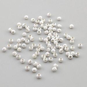 비즈톡 [SVP-91-05]순은펜던트 실버925 은볼 샌딩볼 3mm (내경 0.9mm) 실버볼
