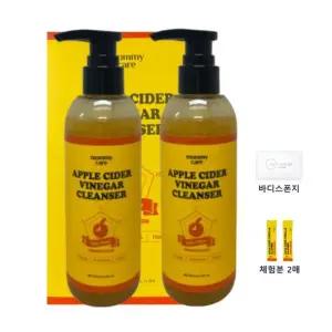 [마미케어]  애사비 클렌저 특대용량 200ml x 2개 + 체험분 2매 + 바디스폰지 증정 _