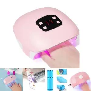 타이머 UV LED 젤네일 램프 핑크/휴대용/가정용/건조기/경화기/레진아트/네일샵/셀프/공예/핀큐어/아트