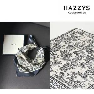 헤지스 ACC [포장][신상] Toile de Jouy 네이비 사각 실크 스카프 HISC4E301N2 588409