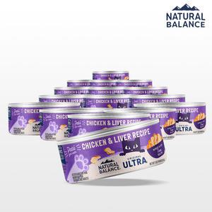 내추럴발란스 울트라 고양이 영양 습식 주사료 주식캔 닭&닭간 레시피 85g x24개