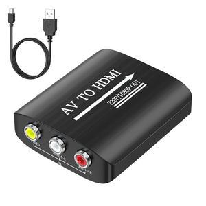 진긴 AV-HDMI 컨버터, PS1/PS2/ / 360/WII/N64/SNES/STB/VHS/VCR/ DVD 플레이어용 AV-HDMI 어댑터 720p/1080p 지원