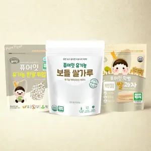 [기획세트] 유기농 보들쌀가루 현미1팩 + 백미떡뻥 / 쌀튀밥 2봉