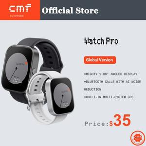 CMF by Nothing Watch Pro 글로벌 버전 1 96인치 AMOLED BT 통화 AI 소음 감소 기능 포함 GPS Bluetooth 5 3 스마트워치