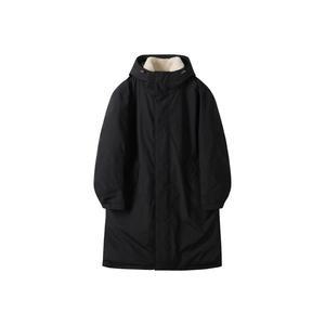 [커스텀멜로우](강남점) 블랙 퍼 카라 롱 다운 코트 CWUAW24883BKX