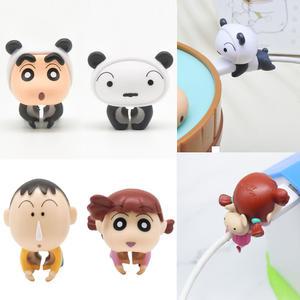 짱구 케이블 홀더 세트/흰둥이 맹구 유리 단선 보호캡 선정리 전선 고정