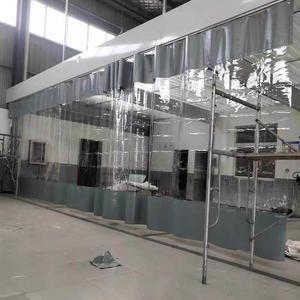 PVC 입구 투명 가림막 세차장 천막 방수 비닐천막 도어 레일 중간 그레이 막이 커튼