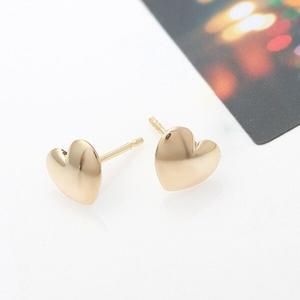[미니아트]14K Gold 미니 데일리 심플 베이직 금 귀걸이 볼륨하트