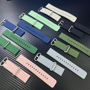 삼성 갤럭시 시계 4 6 클래식/5-Pro/액티브 2/기어 S3 실리콘 20mm 22MM 팔찌 화웨이 GT 4-3-2 스트랩 용