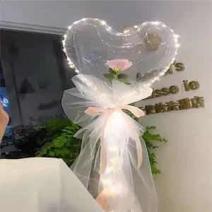 [하프클럽/]LED 풍선선물 풍선 하트 장미 꽃다발 DIY 세트