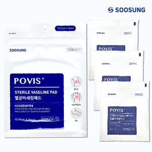 수성 포비스 멸균 바세린거즈 패드 화상밴드 10x10cm 3매 개별포장 1팩
