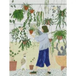 보석십자수 30x40 해피가드닝1/공예DIY/십자수도안세트/십자수/보석액자/비즈구슬/십자가