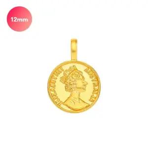 [골드퀸즈] 24K 할로우 순금 엘리자베스 12mm 코인 펜던트