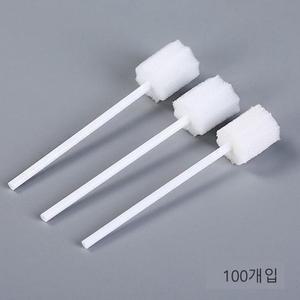 애니틴 스펀지 치솔 칫솔 환자용 구강케어 브러쉬 100개 1개입