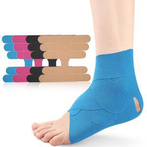 발목 통기성 운동 테이프를위한 Precut Kinesiology 랩 탄성 스포츠 스트립은 염좌를 방지합니다 Patch