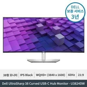 Dell 울트라샤프 U3824DW WQHD 38형 IPS Black 커브드 USB-C 허브 모니터