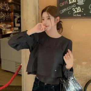 케이클럽!~긴팔버전추가! [MADE]시루아 레이어드 뷔스티에 블라우스 세트 (S-L/5만장돌파/하객룩/출근룩/나시세트/뷔스티에/오간자블라우스)