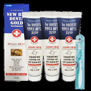 뉴 바이오 덴타 골드치약 잇몸질환예방 시린이/입냄새제거 180g x 3개