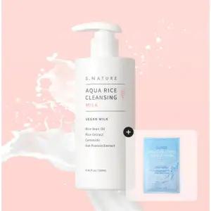 [신제품] 에스네이처 아쿠아 라이스 클렌징밀크 280ml(+오아시스앰플 마스크팩 1증정)
