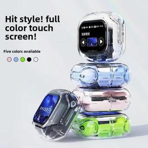 무선 Bluetooth 호환 이어폰 지능형 터치 컬러 LCD 화면 TWS 버드 HIFI 소음 감소 스테레오