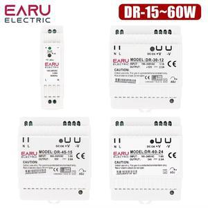 15W 30W 45W 60W 단일 출력 DC 5V 12V 24V 산업용 Din 레일 전원 공급 장치 스위치 입력 100-240VAC DR-15