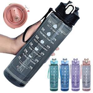 750-900ML 대용량 스포츠 물병 누출 방지 다채로운 플라스틱 컵 야외 여행 휴대용 체육관 피트니스 주전자