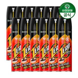 해피홈 바퀴벌레 살충제 제로바퀴 에어로솔 500ml 12개