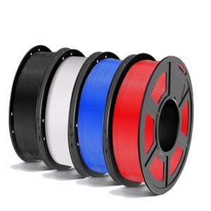PLA 3D 프린터 필라멘트 1.75mm 치수 정확도 +/- 0.02mm 스풀당 250g/500g 검정색/흰색/파란색/빨간색