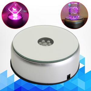 LED안정기 LED  발광 베이스 라이트 레이저 회전 크리스탈 디스플레이 베이스 스탠드 홀더  어댑터 유리 투