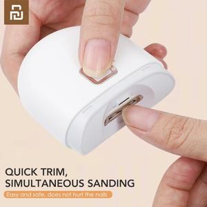 자동손톱깎이 전동 손톱 깍이 샤오미  USB 전기 손톱깎이 LED 조명  자동 네일 그라인더 트리머 손가락 발
