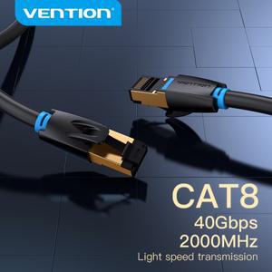 랜선젠더 Vention Cat8 이더넷 케이블 STTP 40Gbps 2000MHz Cat 8 RJ45 라우터 모뎀용 네트워크 LAN 패치
