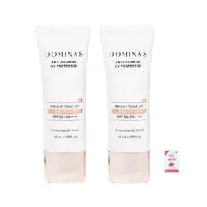 [도미나스]  트라넥삼산 안티 피그먼트  브라이트  톤업 선크림 40ml  2개  + 폼클렌징(3ml)