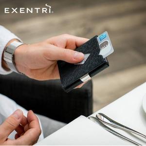 Exentri 지갑 카드 소지자 호환 가죽 도난 차폐 RFID 브러시 남자 친구를 제거