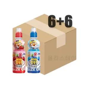팔도 빅 뽀로로 제로 밀크맛/딸기맛 360ml 6개+6개 총 12개 (원산지_상세설명에 표시)