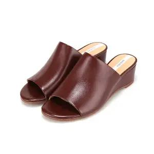 [BABARA][25FW 신상] 바바라 소가죽 여성 지힐 뮬 4.5cm_BBI731BR