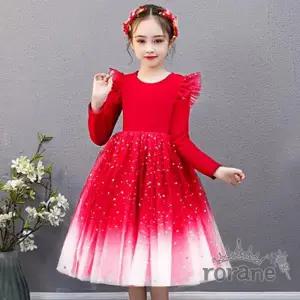 [LF2KP6Q7_58]다이아 크리스마스선물 여아원피스 레드