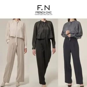 F.N 케이프 블라우스 팬츠 셋업 S243