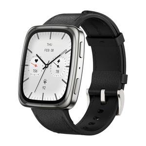 안드로이드 및 아이폰용 Amazfit 액티브 2 프리미엄 스마트 워치 피트니스 트래커(스퀘어), 10일 배터리, 방수, GPS 지도, 심장 및 수면 모니터, HYROX 모드, 사파이어 글래스, 가죽 + 스포츠 스트랩