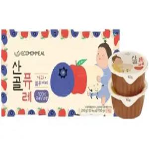 산골이유식 산골 퓨레 사과블루베리 200g(100x2입), 9팩