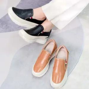 [제이시]제이시 여자 키높이 7cm 소가죽 통굽 슬립온 K333